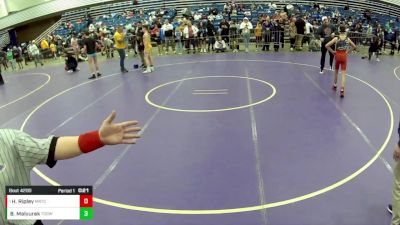 14U Boys - 126 lbs Champ. Round 2 - Holden Ripley, Midwest Regional Training Center vs Burke Malyurek, Touch Of Gold Wrestling Club