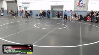 108 lbs Cons. Semi - Cole Gesford, Chugach Eagles Wrestling Club vs Tyge Beck, Valdez Youth Wrestling Club Inc.