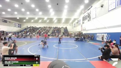 100 lbs Semifinal - Kelsie Chater, Pounders WC vs Emma Seiler, Granite Hills WC