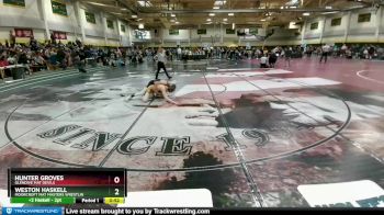 120 lbs Cons. Round 2 - Hunter Groves, Glendive Mat Devils vs Weston Haskell, Moorcroft Mat Masters Wrestlin