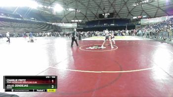 106 lbs Cons. Round 5 - Charlie Fritz, Team Aggression Wrestling Club vs Julio Zendejas, NWWC