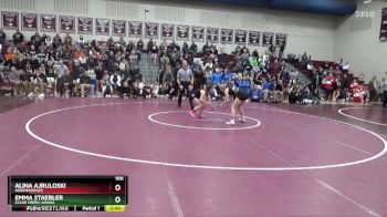 100 lbs 1st Place Match - Emma Staebler, Clear Creek-Amana vs Alina Ajruloski, Independence