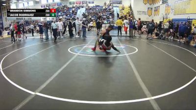 175 lbs Champ. Round 1 - Brandon Simmons, Unattached vs Jacob Rodriguez, Winter Springs High School
