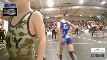 49 lbs Consi Of 8 #2 - Captain Bay, Collinsville Cardinal Youth Wrestling vs Nash Leisinger, Choctaw Ironman