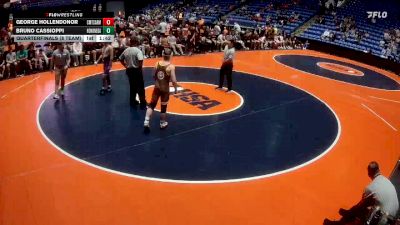 144 lbs Quarterfinals (8 Team) - George Hollendonor, Chicago (Mt. Carmel) vs Bruno Cassioppi, Rockton (Hononegah)