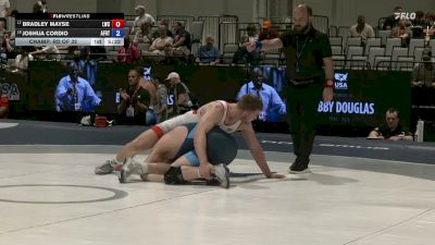 86 kg Champ. Rd Of 32 - Bradley Mayse, Laker Wrestling Club vs Joshua Cordio, Air Force Regional Training Center