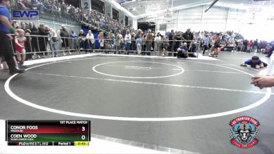 55 lbs 1st Place Match - Conor Foos, Missouri vs Coen Wood, Sunflower Kids