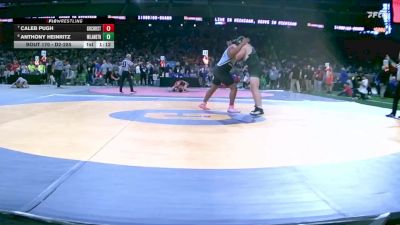 D2-285 lbs Quarterfinal - Anthony Heinritz, Williamston vs Caleb Pugh, Grand Rapids Christian