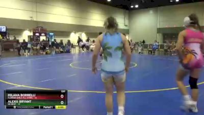 120 lbs Round 3 (16 Team) - Milana Borrelli, Florida Girls All Stars vs Alexis Bryant, SD Heat