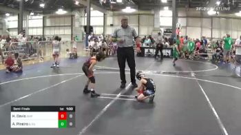 40 lbs Semifinal - Hank Davis, Iowa Hammers Red vs Alonzo Pineiro, Team Gotcha Cradled