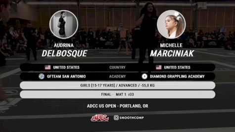 Audrina DelBosque vs Michelle Marciniak 2026 ADCC Portland Open