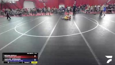 114 lbs Quarterfinal - Nevan Doyle, Askren Wrestling Academy vs Samuel Springer, Mineral Point Wrestling Club