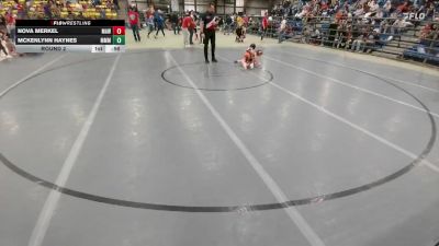 55 lbs Round 2 - McKenlynn Haynes, Moorcroft Mat Masters vs Nova Merkel, Mobridge AAU Wrestling