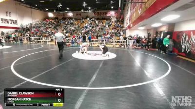 190 lbs Quarterfinal - Morgan Hatch, Lyman vs Daniel Clawson, Riverton