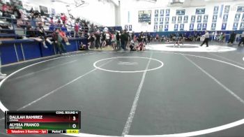 125 lbs Cons. Round 4 - Dalilah Ramirez, Covina vs Alyssa Franco, San Dimas