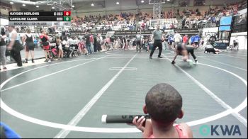 73-76 lbs Rr Rnd 2 - Kayden Herlong, Del City Little League Wrestling vs Caroline Clark, Norman North