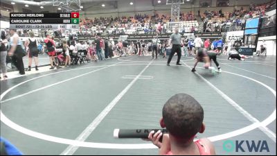 73-76 lbs Rr Rnd 2 - Kayden Herlong, Del City Little League Wrestling vs Caroline Clark, Norman North