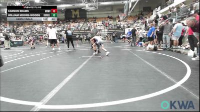 70 lbs Semifinal - Carson Beams, Mustang Bronco Wrestling Club vs William Moore-Woods, Division Bell Wrestling