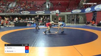 57 lbs Quarterfinal - Jack Mueller, Cavalier WC vs Zane Richards, Titan Mercury Wrestling Club (TMWC)