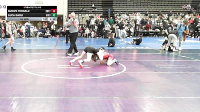 65 lbs Rr Rnd 1 - Maeve Fernald, Smitty's Barn Black - ESC vs Luca Babli, All I See Is Gold Academy Stars - ESC