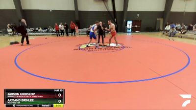 195 lbs 5th Place Match - Jaxson Gribskov, Hermiston High School Wrestling vs Armand Brinlee, Washington