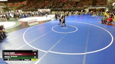 135 lbs Quarterfinal - Elias Nhem, Red Star Wrestling Academy vs Brody Bynum, California