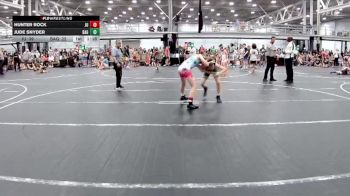 96 lbs Round 2 (8 Team) - Hunter Rock, Journeymen Uprising vs Jude Snyder, Broad Axe Green