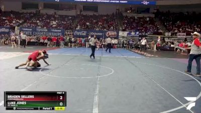 D 1 120 lbs Cons. Round 4 - Braden Sellers, Fontainebleau vs Luke Jones, St. Paul`s