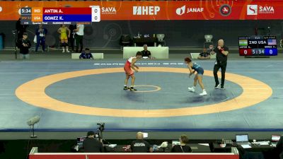 53 kg Quarterfinal - Katie Gomez, USA vs Antim Antim, IND
