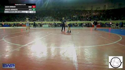 80 lbs Round Of 32 - Jack Orman, Midwest City Bombers vs Braye Benson, Altus JH