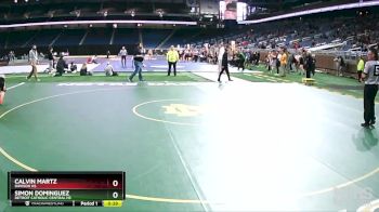 D1-126 lbs 5th Place Match - Calvin Martz, Davison HS vs Simon Dominguez, Detroit Catholic Central HS