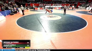 3A 165 lbs Semifinal - Gunnar Garelli, LaGrange (Lyons) vs Anthony Gutierrez, St. Charles (East)