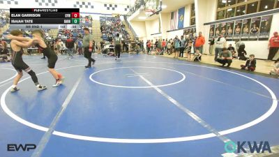 Rr Rnd 1 - Elan Garrison, Coweta Tiger Wrestling vs Isaiah Tate, Barnsdall Youth Wrestling
