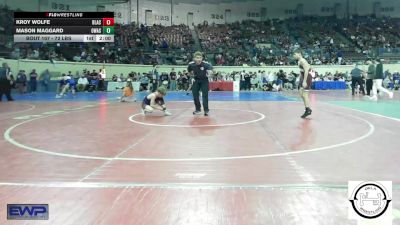 72 lbs Round Of 16 - Kroy Wolfe, Blackwell vs Mason Maggard, Owasso Junior High