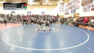 132 lbs Semifinal - Brayden Hancock, Jonathan Law vs Brandon Madera, Notre Dame-West Haven