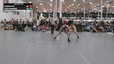128 lbs Rr Rnd 5 - Andrew Poh, VHW Blue - HSC vs Cole Schwartz, Grit Mat Club Red - HSC