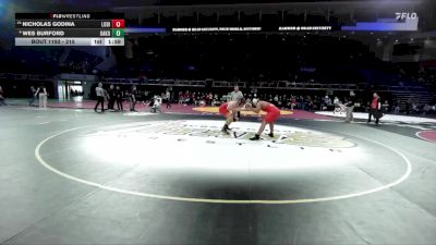 215 lbs Champ. Round 1 - Wes Burford, Oakdale vs Nicholas Godina, Lodi