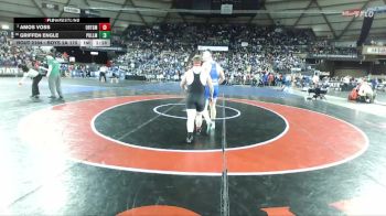 Boys 2A 175 lbs Champ. Round 1 - Amos Voss, Orting vs Griffen Engle, Pullman