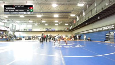 285 lbs Quarterfinal - Mike Millin, Ashland vs Tyler Shellenbarger, Lake Erie