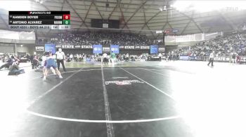 Boys 4A 215 lbs Champ. Round 1 - Antonio Alvarez, Mariner vs Kamden Boyer, Pasco
