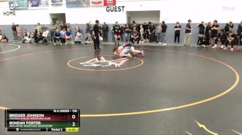 150 lbs Quarterfinal - Bridger Johnson, Chugach Eagles Wrestling Club vs Bohdan Porter, Avalanche Wrestling Association