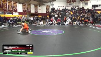 120 lbs Cons. Semi - Lukas Littleton Mascaro, Malvern Prep vs Dom Munarretto, St Charles East