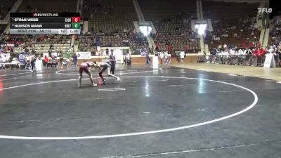 5A 113 lbs 1st Place Match - Stran Webb, Elmore County School vs Hudson Mann, Holtville