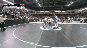 4A 285 lbs 3rd Place Match - Thomas Williams, Bloomfield vs Jedrek Lewandowski, St. Michael`s