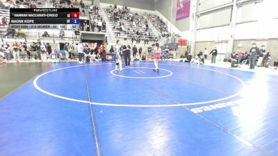 U15 Women - 54 lbs Champ. Round 2 - Hannah Naccarati-Cholo, AZ vs Naomi Kofe, UT