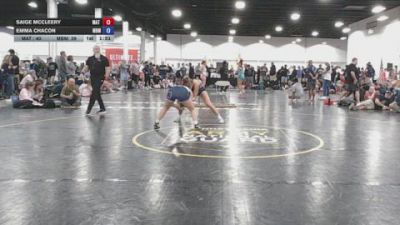 140 lbs 3rd Place - Saige McCleery, Mat Demon Girls Blue - GK12E vs Emma Chacon, Black Mambas - GK12E