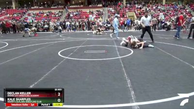 100 lbs Champ. Round 2 - Declan Keller, Dodge City Wrestling Academy vs Kale Sharples, Ogden`s Outlaws Wrestling Club