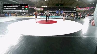 Girls 2A 120 lbs Semifinal - Aleeciya Meredith, Franklin Pierce (Girls) vs Victoria Nicacio, Washougal (Girls)