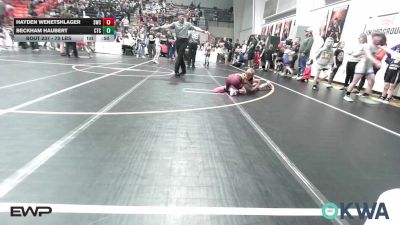 70 lbs Semifinal - Hayden Wenetshlager, Salina Wrestling Club vs Beckham Haubert, Cleveland Takedown