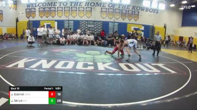 157 lbs Round 5 (8 Team) - Jeshaiah Gabriel, SOWA /HWC vs Justin Skryd, Naperville Central